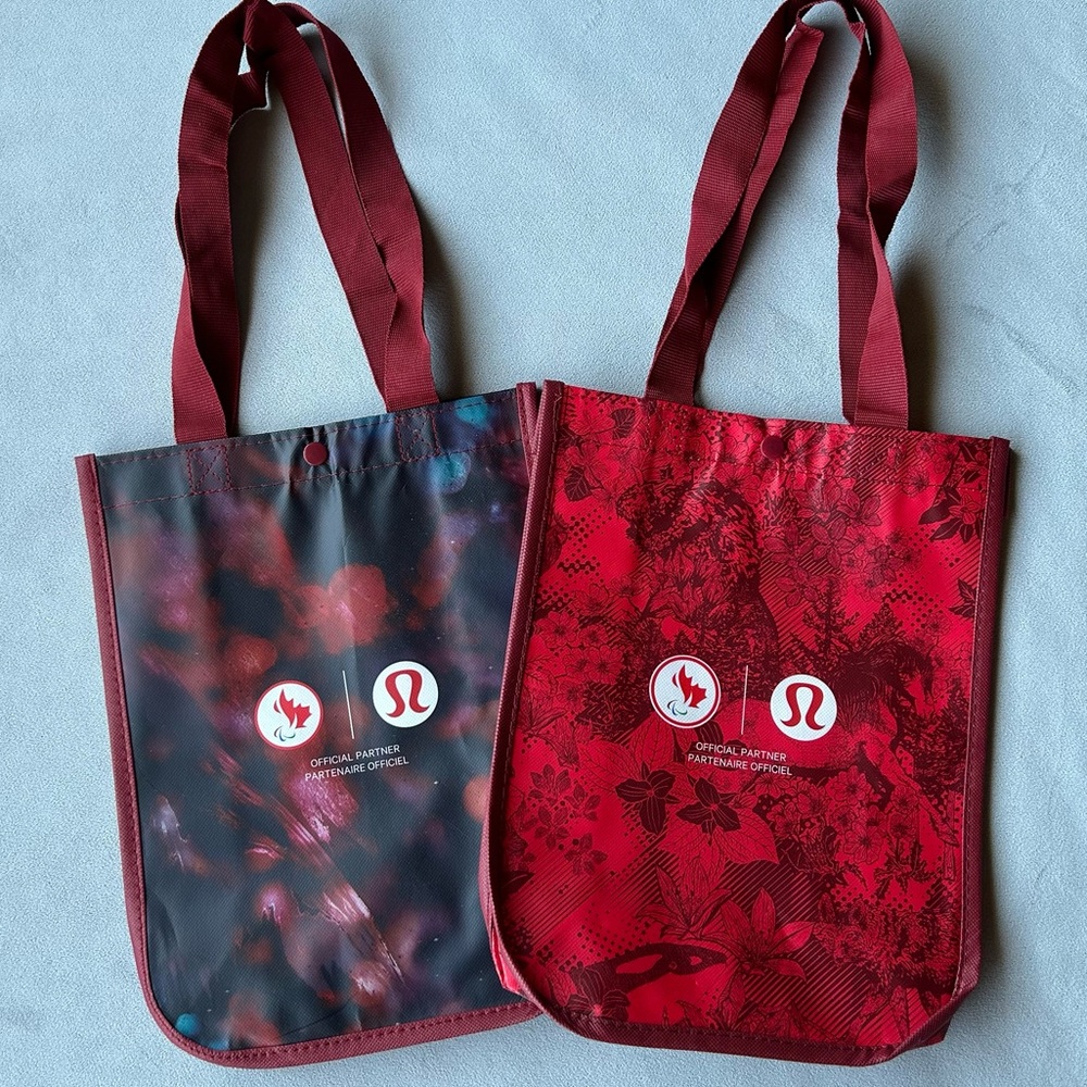 Set of 2 ~ Reusable Lululemon Bags ~ Olympic Paralympic Edition
